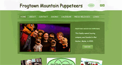 Desktop Screenshot of frogtownpuppets.com