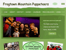 Tablet Screenshot of frogtownpuppets.com